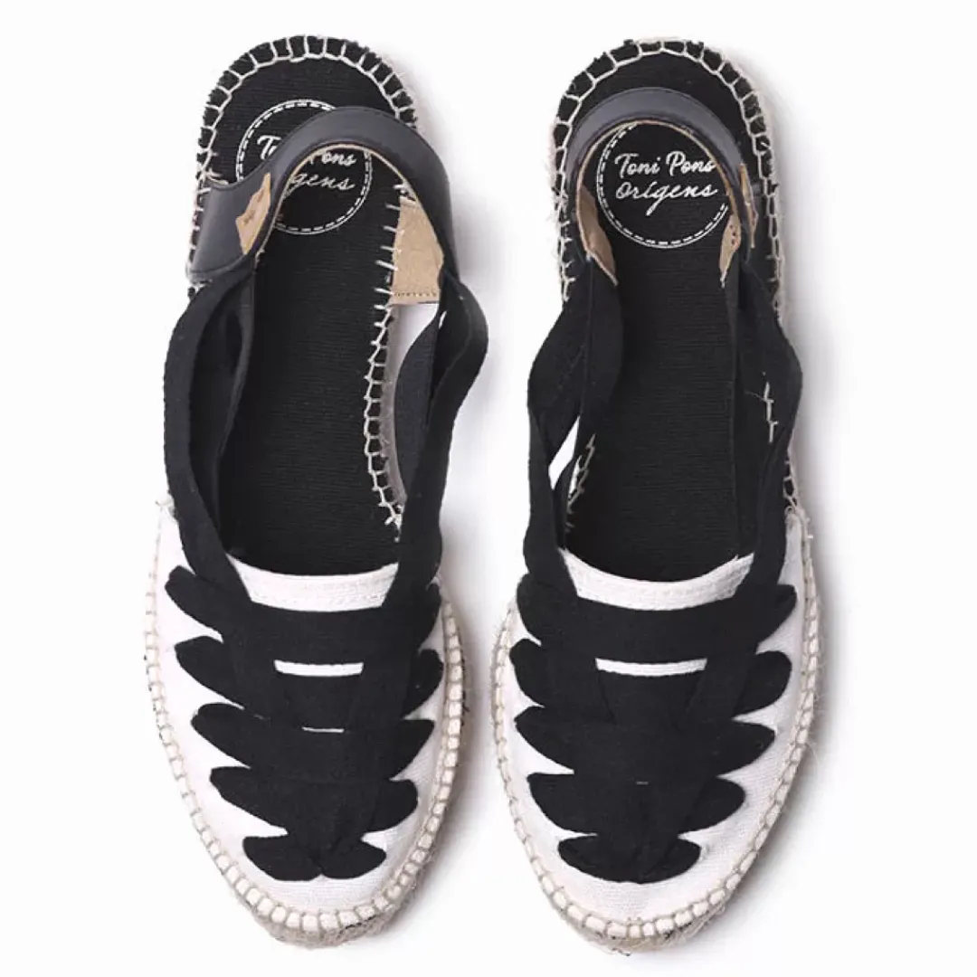 Espadrillas Janeiro Bianco, Nero