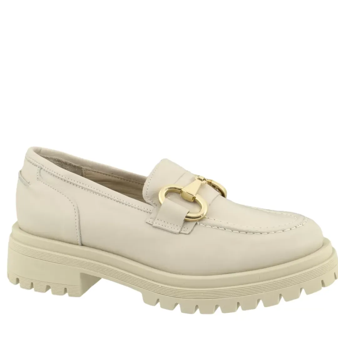 Mocassino Albert Beige, Bianco
