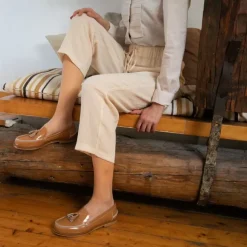 Mocassino Walt Beige, Cuoio