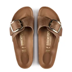 Sandalo Madrid Big Buckle Cuoio, Marrone