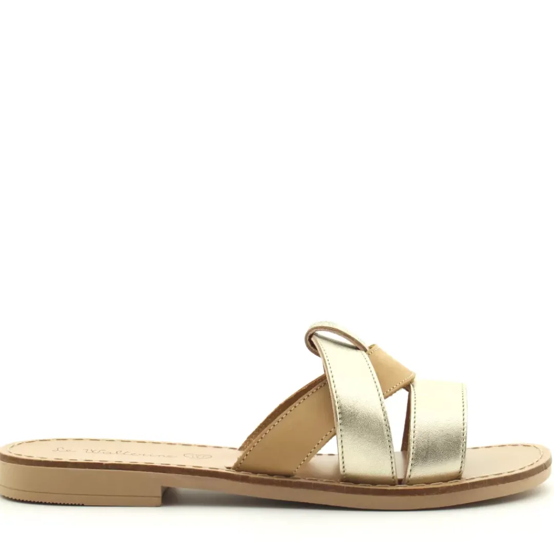 Sandalo Teti Beige, Oro
