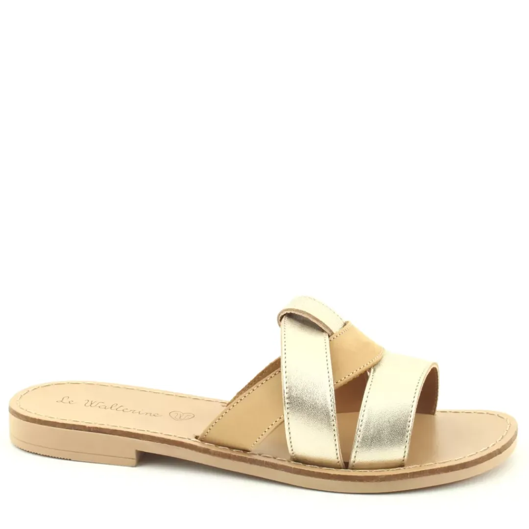 Sandalo Teti Beige, Oro