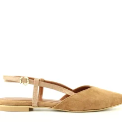 Slingback Flora Beige, Cuoio