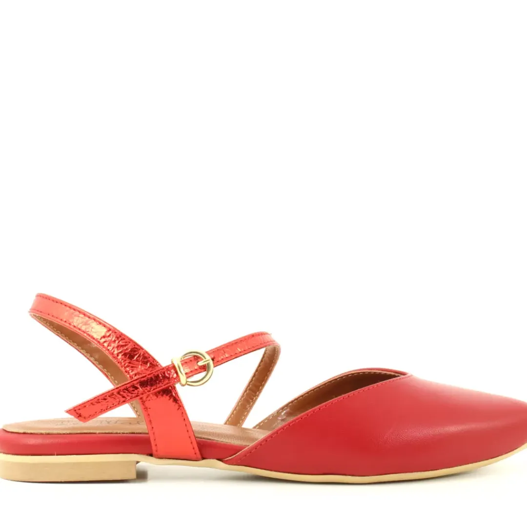 Slingback Flora Rosso