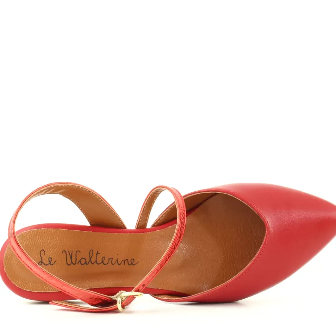 Slingback Flora Rosso