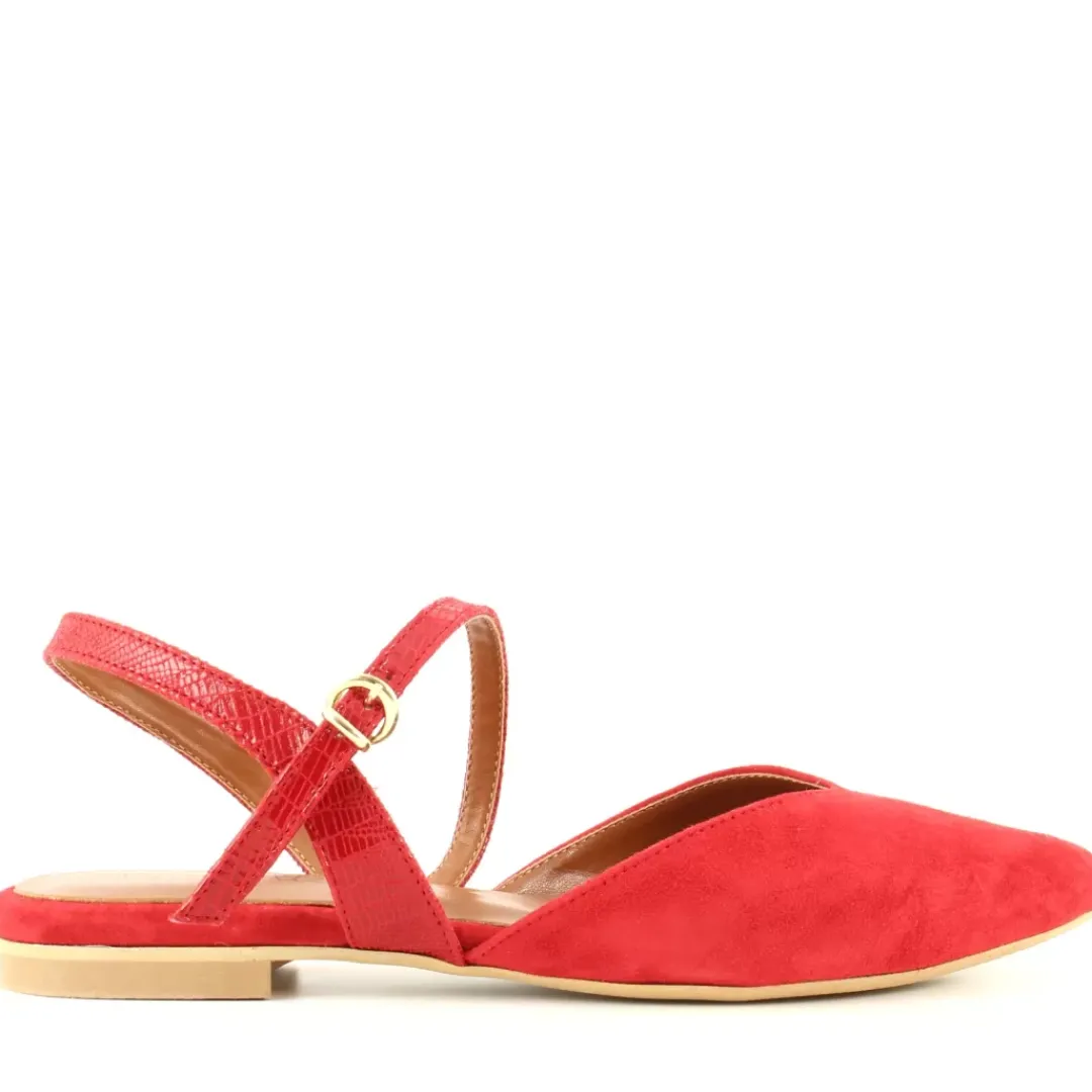 Slingback Flora Rosso