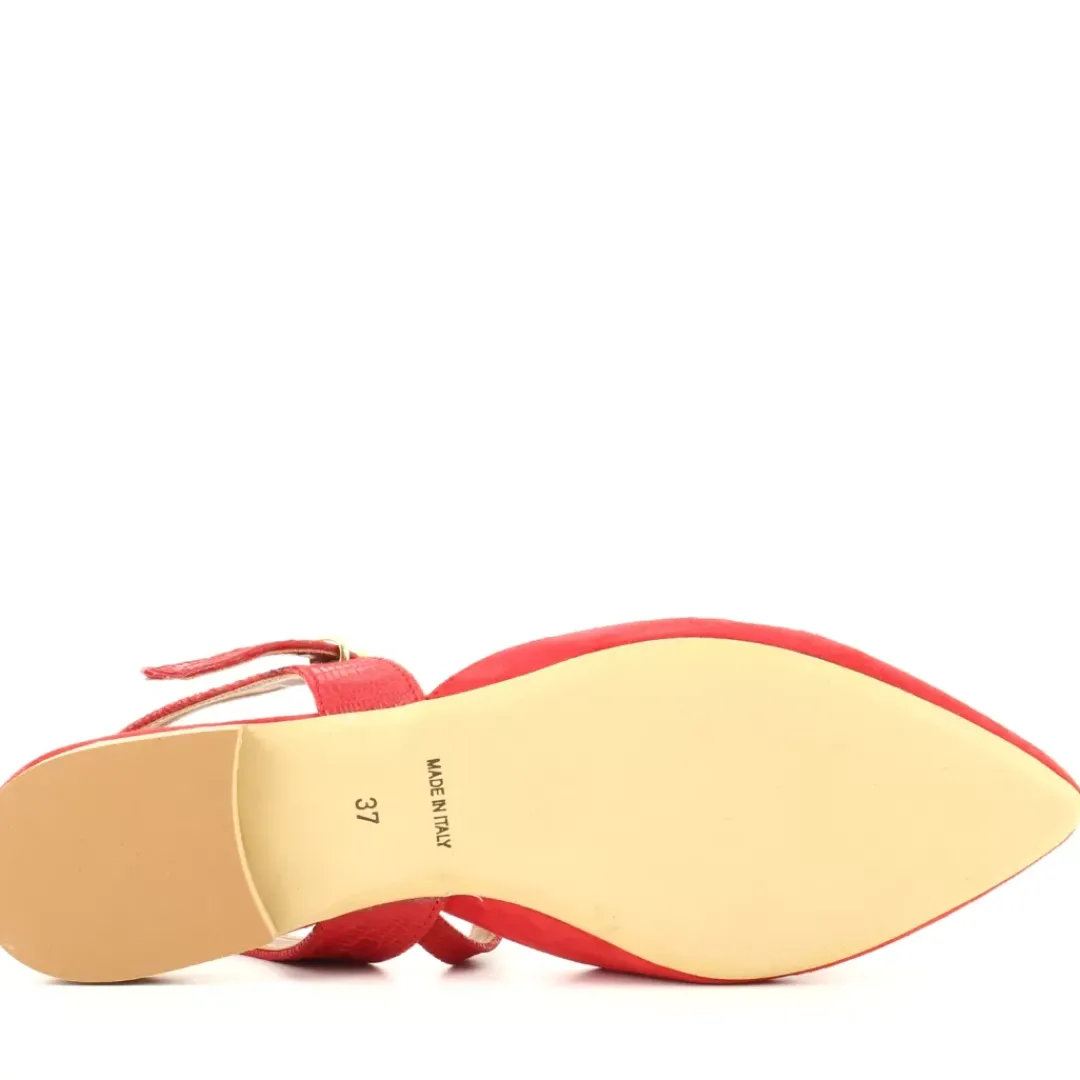 Slingback Flora Rosso