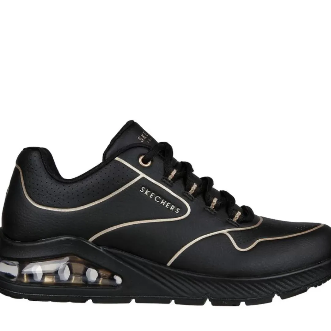 Sneaker Uno Gold 155637 Nero, Oro