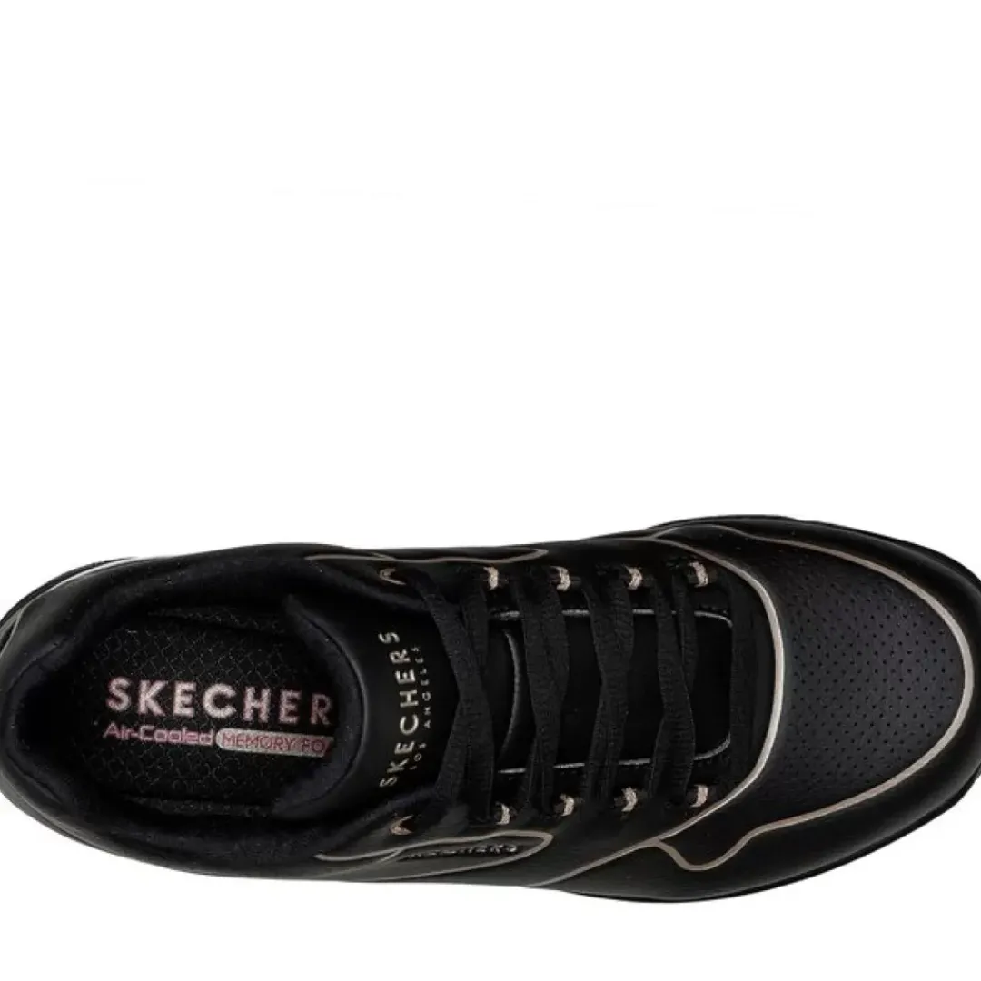Sneaker Uno Gold 155637 Nero, Oro