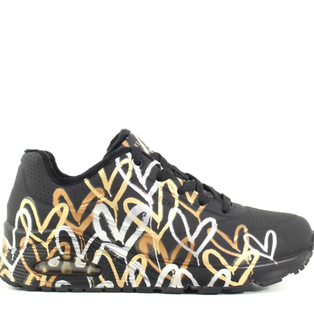 Sneaker Uno-Loving 155523 Nero, Oro